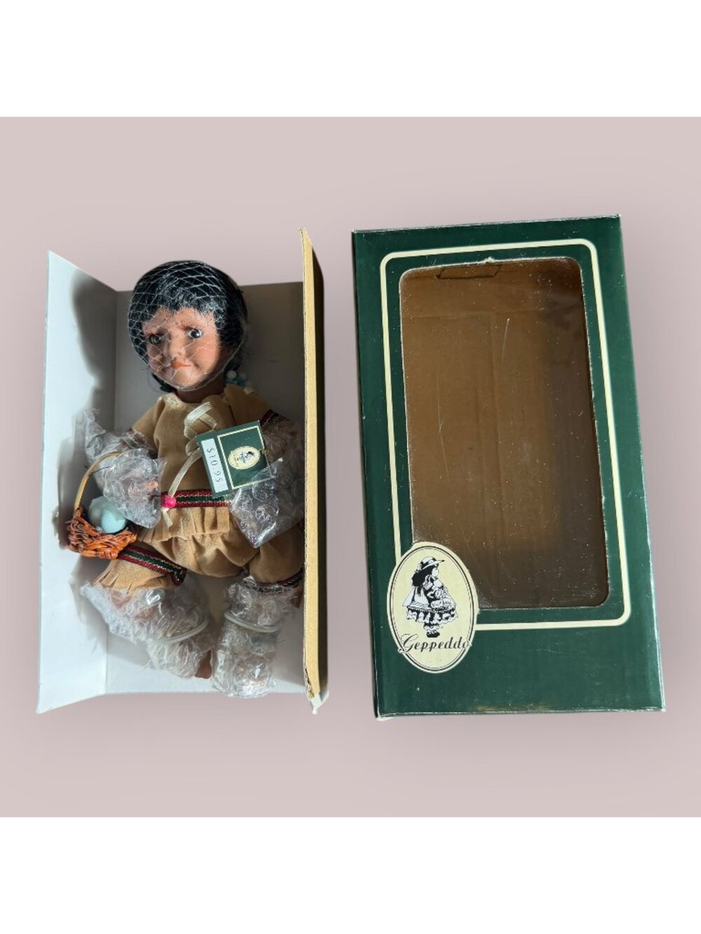Geppeddo Vintage Dason Native American Traditional Attire 8" Porcelain Baby Doll